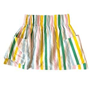 Hugo Loves Tiki Girls Pocket Skirt Pastel Stripes Size 10